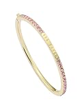 Ted Baker Claudia Narrow Crystal Hinged Bangle Bracelet for Women (Gold/Light Rose Crystal)