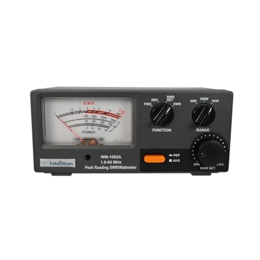 Intellitron WM-1002A Analog SWR and Watt Meter 1.6-60 MHz 30/300/3KW SO-239