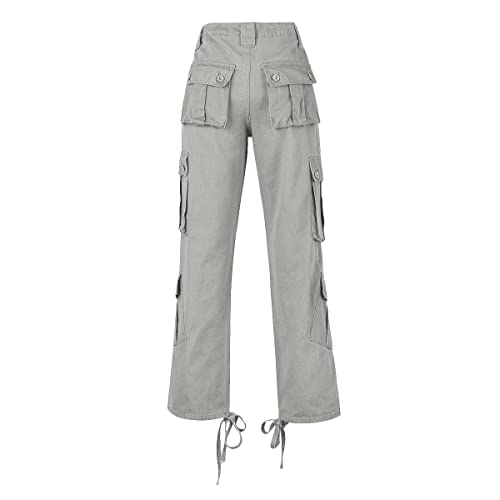 Cargo Pants Women Baggy Parachute Drawstring Elastic Waist Casual Wide Leg Trendy Y2K Teen Girls Loose Hiking Trousers3