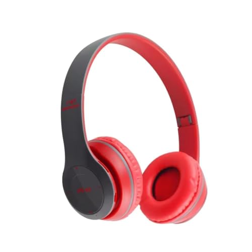 Image of Clokify Over-Ear Wireless Gaming Headphones, Bluetooth with Microphone with Long Battery Backup (Red)