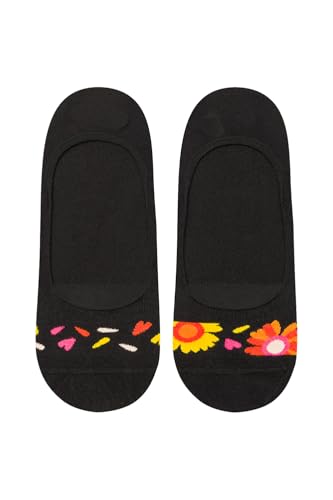 Dedoles Calcetines Unisex Hombre Mujer y Niños Algodón muchos diseños divertidos Fútbol diferente izquierda derecha, color: Negro, diseño: Me quiere, no me quiere (invisibles), tamaño: 39-42