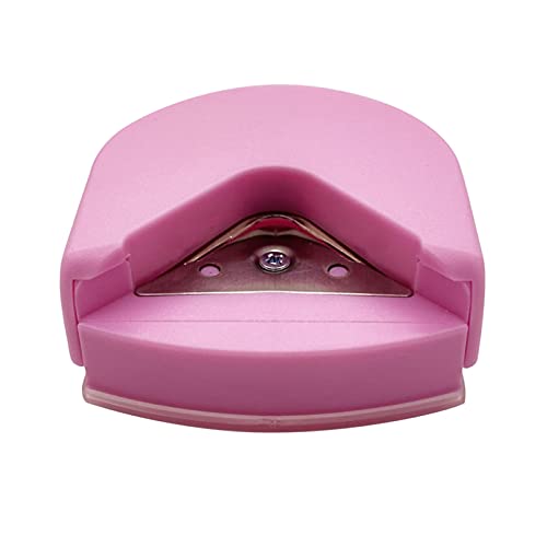 Image of SZXMDKH Corner Rounder Punch, 4mm Cutter Tool, Blue Mini Portable Punch Round Trimmer for Card Photo Making DIY Projects Postcard Laminate Scrapbook Supplies, Pink