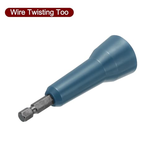 sourcing map Drahtverbindungs-Treiber, Drahtverdrehungs-Spinner, Drahtverdrehungswerkzeug für Bohrer und Drahtverbindungs-Treiber mit 1/4 Bohrfutter (Blau, 1 Stück).