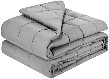 VEVOR Weighted Blanket 88 x 104 inch - King Size, 25 lbs Heavy Blanket with Cooling Glass Beads, Soft & Breathable for All-Season Use, Suitable for Adults 250-310 lbs, Ideal Gift Choice (Grey)