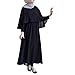 Produktbild Lazzboy Vintage Women Abaya Long Maxi DRE Arab Jilbab Muslim Robe Islamic Kaftan Muslim Kleider, Damen Lange Arabische Muslimische Islamischer Dubai Kleidung(Schwarz,S)