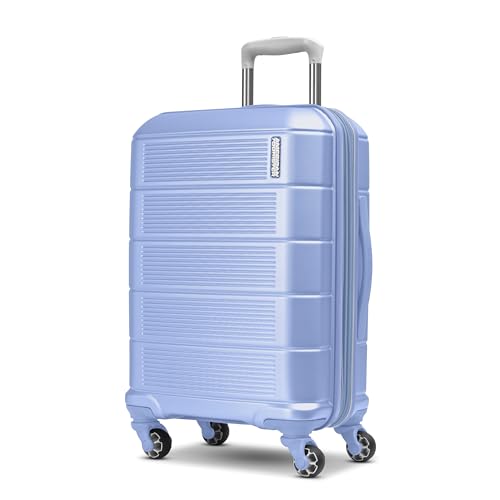 American Tourister Stratum 2.0 Expandable Hardside Luggage with Spinner Wheels, Cornflower Blue, Carry-on by American Tourister - Used condition - US$62.76