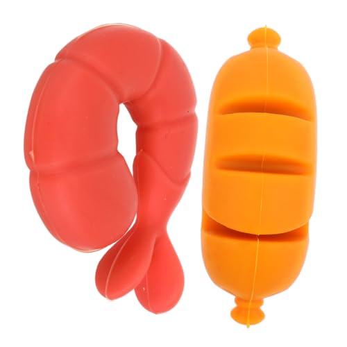 Toddmomy 2pcs Silicone Kitchen Spill Device Sausage Shaped Pot Lid Holder for Boil over Protection and Fresh Keeping Cover
