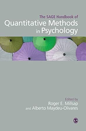 The SAGE Handbook of Quantitative Methods in Psychology book cover