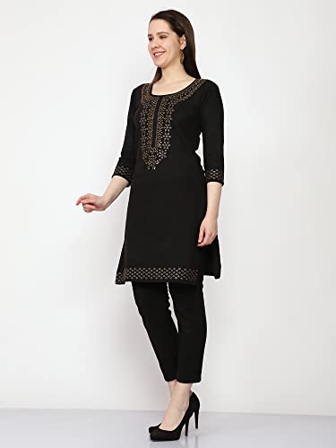 Image of FNOCKS Women's Fleece Velvet Fabric Kurta Palazzo Set with Pocket