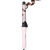 Rotating Curling Iron 1 Inch, NDLTER Global Voltage Automatic Curling Iron with Clamp, 5 Heat Settings 360° Rotatable Power Cord, Automatic Reset Function Hair Curler Automatic Rotating for Short Hair