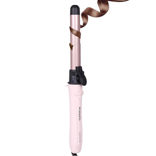 Rotating Curling Iron 1 Inch, NDLTER Global Voltage Automatic Curling Iron with Clamp, 5 Heat Settings 360° Rotatable Power Cord, Automatic Reset Function Hair Curler Automatic Rotating for Short Hair