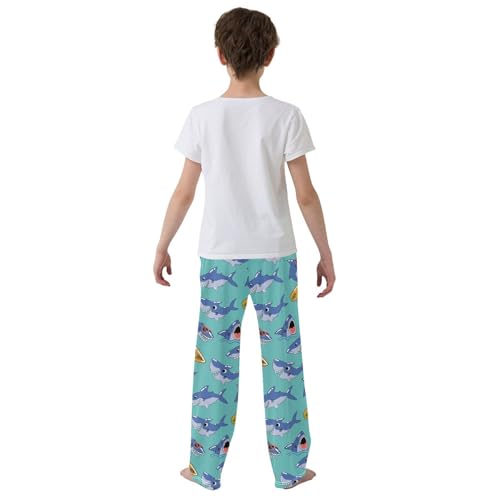 Funny Sharks Blue Boys Pants for Kids Jogger Pants with Pockets S-XL3