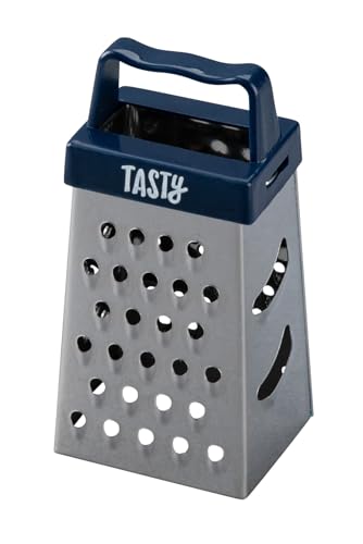 Tasty Mini rallador cuadrado – Rallador de cocina perfecto para chocolate, limón y nuez moscada – Compacto y versátil – Moderno azul oscuro