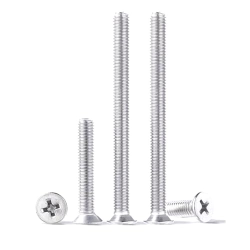 M3 - M6 M8フラットヘッド304ステンレス鋼クロス皿頭延長ネジアクセサリラージフル(110mm,M3 (10pcs))