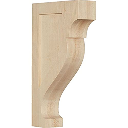 Ekena Millwork CORW02X07X12RKMA Wood Corbel, 2 1/8" W x 7" D x 12" H, Maple - Ready to be Stained