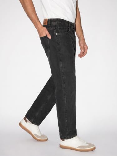 Image of Urbano Fashion Men's Relaxed Fit Washed Denim Jeans Non-Stretchable