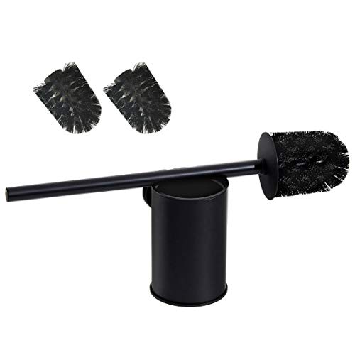 BGL WC Suspendu Noir Support Mural Brosse WC Brosse WC Brosse de Toilette Brosse Toilette Noir 304 en Acier Inoxydable