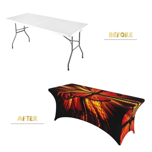 Housse de table extensible 1,8m masquant les défauts de mobilier - 5