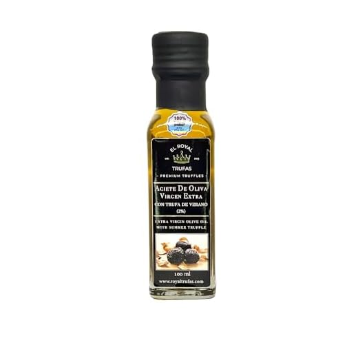 Aceite de TRUFA NEGRA de Verano100ml | Aceite de Oliva Italiano Virgen Extra | Condimento Gourmet 100% Natural | Vegano-Vegetariano-Sin Gluten | El Royal Trufas