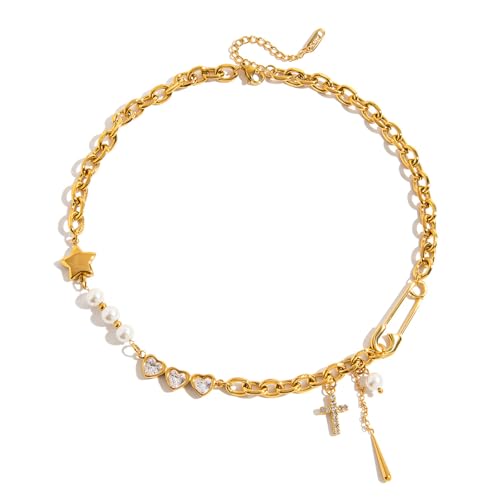 Collier motif trombone résistant à l'eau avec chaîne ajustable en acier - 6