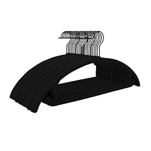 MIZGI Rutschfeste Anzugbügel Samt, 50 Stück