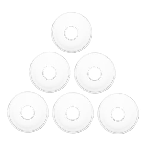 POPETPOP 6pezzi Raccoglitore Di Cera in Vetro Trasparente Portagocce Di Cera in Vetro Di Raccogligocce Per Candele Anello Di Protezione Antigoccia Per Candele Fermagocce Per Feste Di Matrim