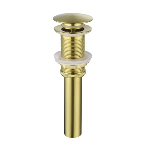 LENA LACED Eliminates Water Leakage with Stainless Steel Bathroom Sink Drain, Easy Clean, Tool-Free Installation, Brushed Gold