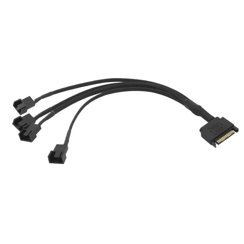 Cable Adaptador Splitter de Alimentación SATA a 3 Pin y 4 Pin