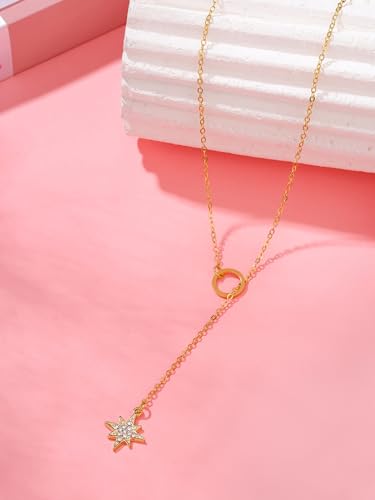 Image of Yellow Chimes Chain Necklace | Fashion Gold Plated Chain | Star Shaped Chain for Women | Glam Chains | Western Necklace for Girls Birthday