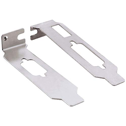 Meetoot 2 Sets Single Db9 Half-Height Baffle Computer Case Blank Dvi + Hdmi Bracket Vga Bracket Half Height Bracket Adapter #TOP1