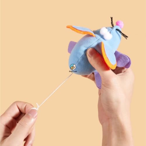 Image of Dog Trust Furry Cat Toy Mice | Interactive Mini Mouse Toys with Feather Tail for Kittens and Indoor Cats | Colorful Soft Fur Mice for Active Play & Hunting Fun