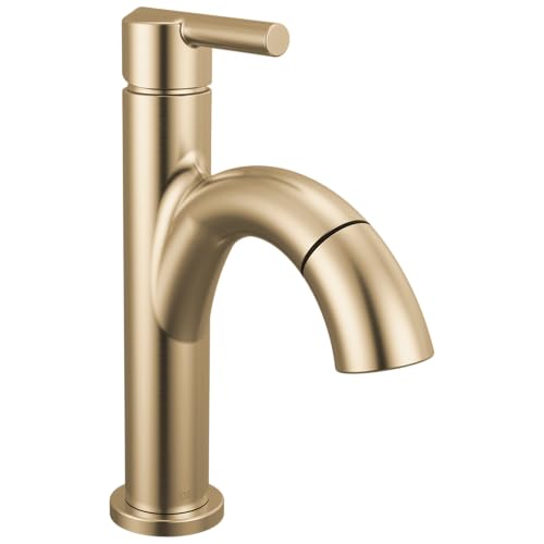 Delta Nicoli 1 Hole Brushed Gold Bathroom Faucet with Sprayer,