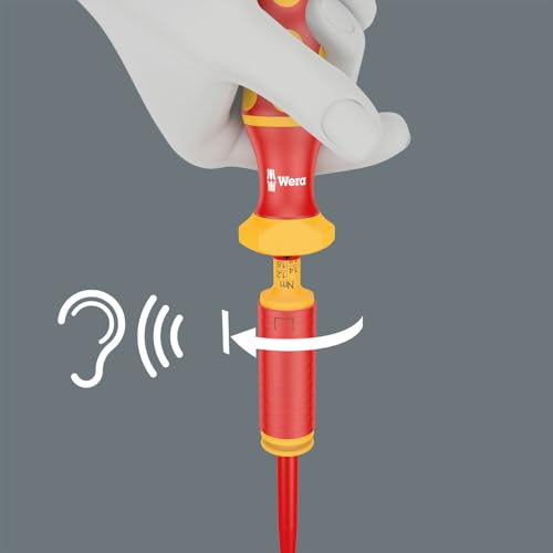 Wera 7440 VDE Kraftform einstellbarer Drehmoment-Handhalter, 9 mm Hex, 0,3 - 1,2 Nm, Wera 05074752001