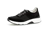 Gabor Damen Low-Top Sneaker, Frauen Halbschuhe,Wechselfußbett,straßenschuhe,Strassenschuhe,Sportschuhe,Freizeitschuhe,schwarz,39 EU / 6 UK