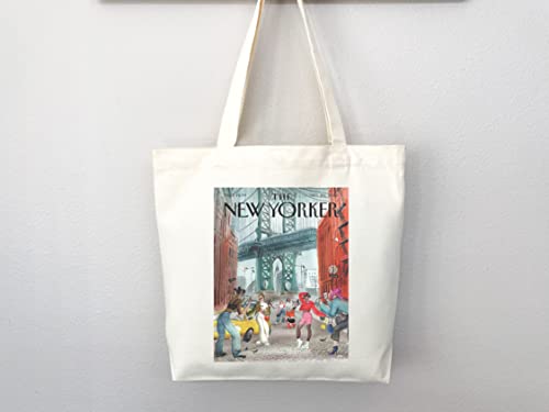 Bolso tote New Yorker, bolso de la revista New Yorker, bolso de arte New Yorker, bolso estético miniatura 3
