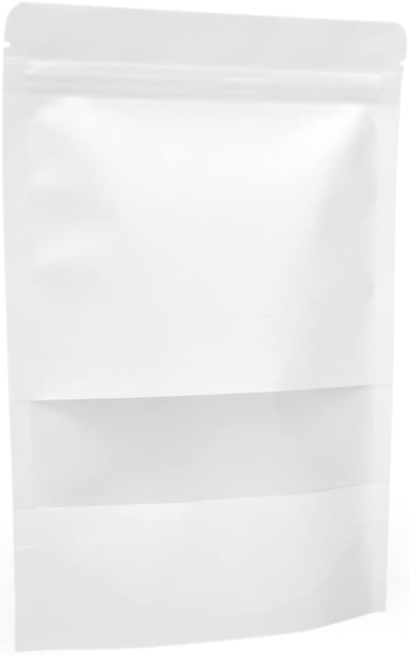 Evergreen Goods White Kraft Paper Food Bags (170x240mm) Self StandUp