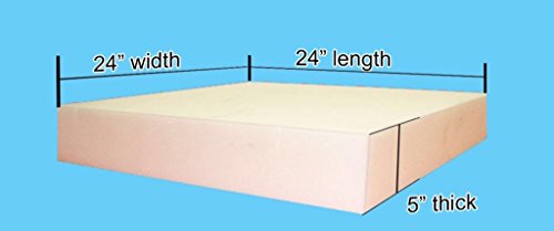 5" X 24" X 24" Baytrim High Density Upholstery Foam Cushion (1844)(Upholstery Sheet, Foam Padding) #TOP1