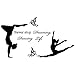 LZYMSZ Stickers Muraux de Ballet, 40,5 x 22,4 '' Silhouette de Danseuse de Ballet Autocollants d'art Mural Ballerine Pose des Muraux en Vinyle Inspirants pour Chambre salon salle