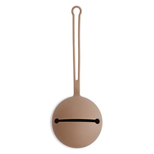 mushie Silicone Pacifier Holder Case (Natural)