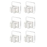 【Buen ayudante para ahorrar espacio】 El soporte adhesivo para escobas utiliza eficazmente la pared para organizar y almacenar trapeadores y escobas, manteniendo su hogar limpio y la cocina y el baño ordenados.