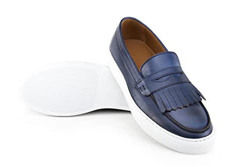 Mocasines de caballero contra el cansancio, calzado azul muy cómodo y duradero 3