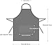 Viedouce 2 Packs Aprons Cooking Kitchen Waterproof,Adjustable Chef Apron with 2 Pockets for Home,Restaurant,Craft,Garden,BBQ,School,Coffee House,Apron for Men Women, Gray