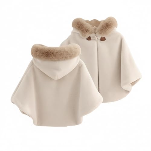 MELCY Baby's Cape Winter Light Weight Coat from New born to Children Kids Fashion (US, Age, 4 Years, Light Brown)