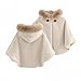 MELCY Baby's Cape Winter Light Weight Coat from New born to Children Kids Fashion (US, Age, 4 Years, White)