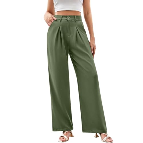 Generisch Elegantes pantalones casuales para mujer para el día a día. Diseño versátil y cómodo, perfecto para cualquier ocasión. Leggins Pantalones para mujer cálidos, Verde militar., M