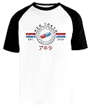 The Capsules - Akira - Neo Tokyo 2019 Camiseta Beisbol Blanca Unisex Manga Corta Negra