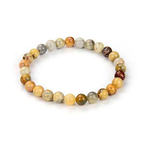 Adabele Real Natural Crazy Lace Agate Gemstone Beaded Bracelet 7.5 Inch Stretch Chakras Healing Crystal Stone Jewelry Women Mom Gift Gb6-B53 #TOP28