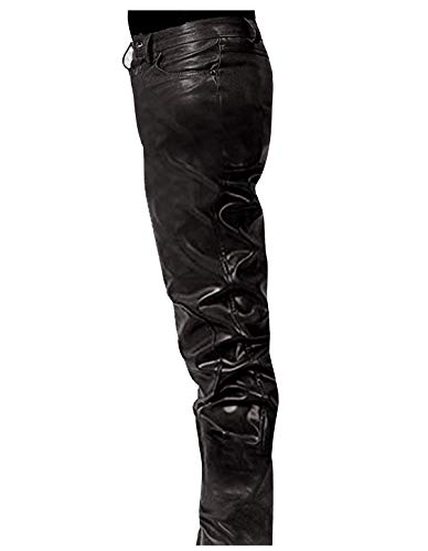 Men's Capsule Logo Pill Red Biker Bomber Costume Jacket – Faux Leather Motorcycle Cosplay Outfits2