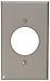 Leviton 80720-W 1-Gang 1.60-Inch Diameter, Device Receptacle Wallplate, White