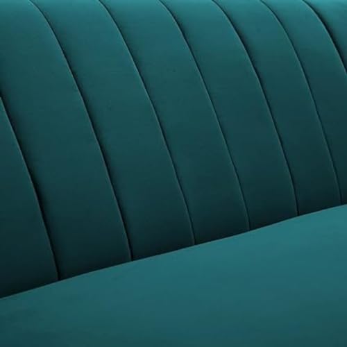 Image of 3 Seater Sofa Set with Two Cushions Perfect for Home Office Guests Living Room (Ocean Blue, 3 Seater)